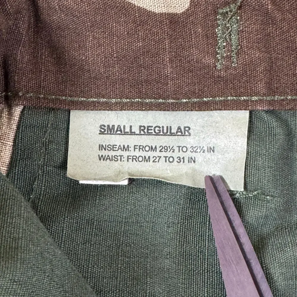 Tru-Spec Military Woodland Pants BDU Mens Size Small Reg Cargo Ripstop